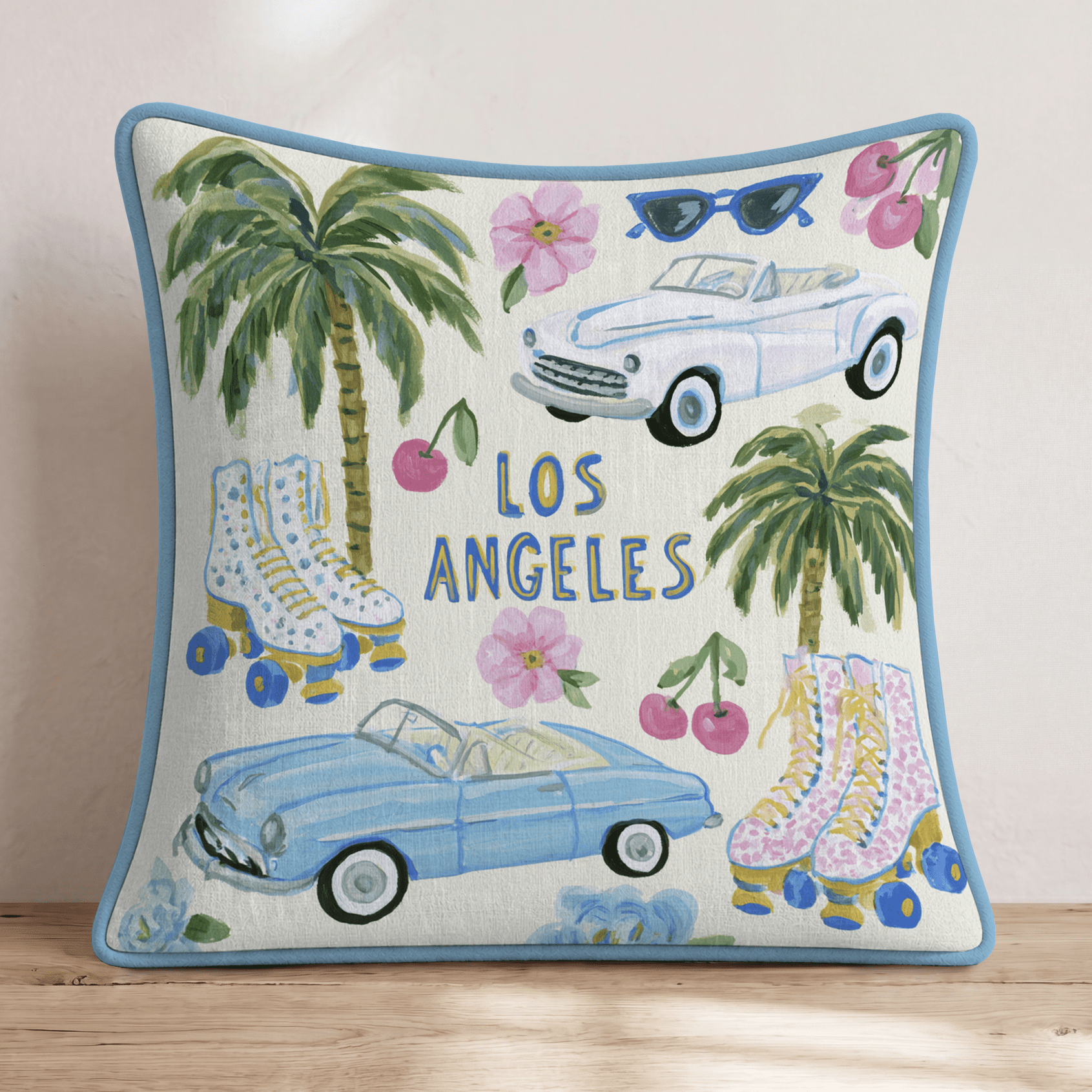 LA Collage Throw Pillow - Hillcroft Home