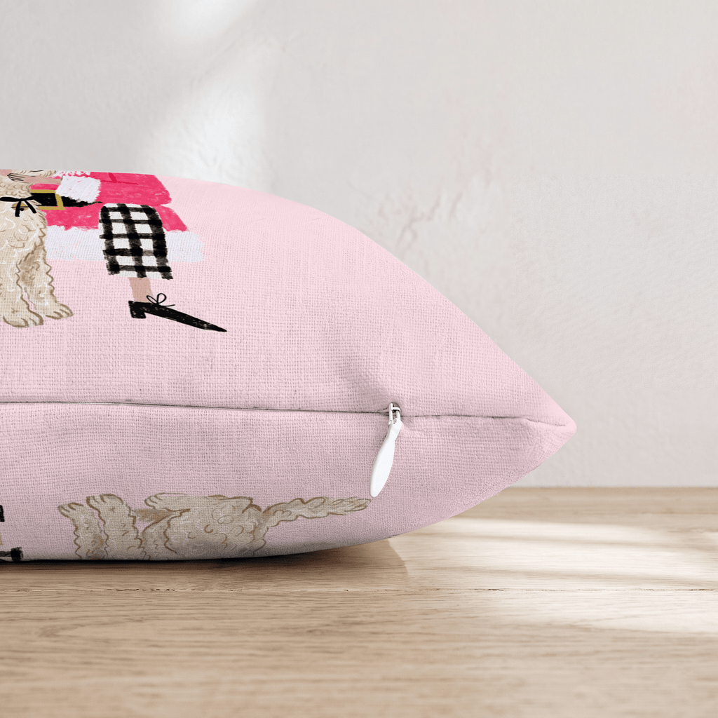 Labradoodle Christmas Embrace Throw Pillow - Hillcroft Home