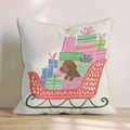Labradoodle Gift Sleigh Throw Pillow - Hillcroft Home