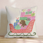 Labradoodle Gift Sleigh Throw Pillow - Hillcroft Home