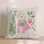 Labradoodle Holiday Sweater Throw Pillow - Hillcroft Home