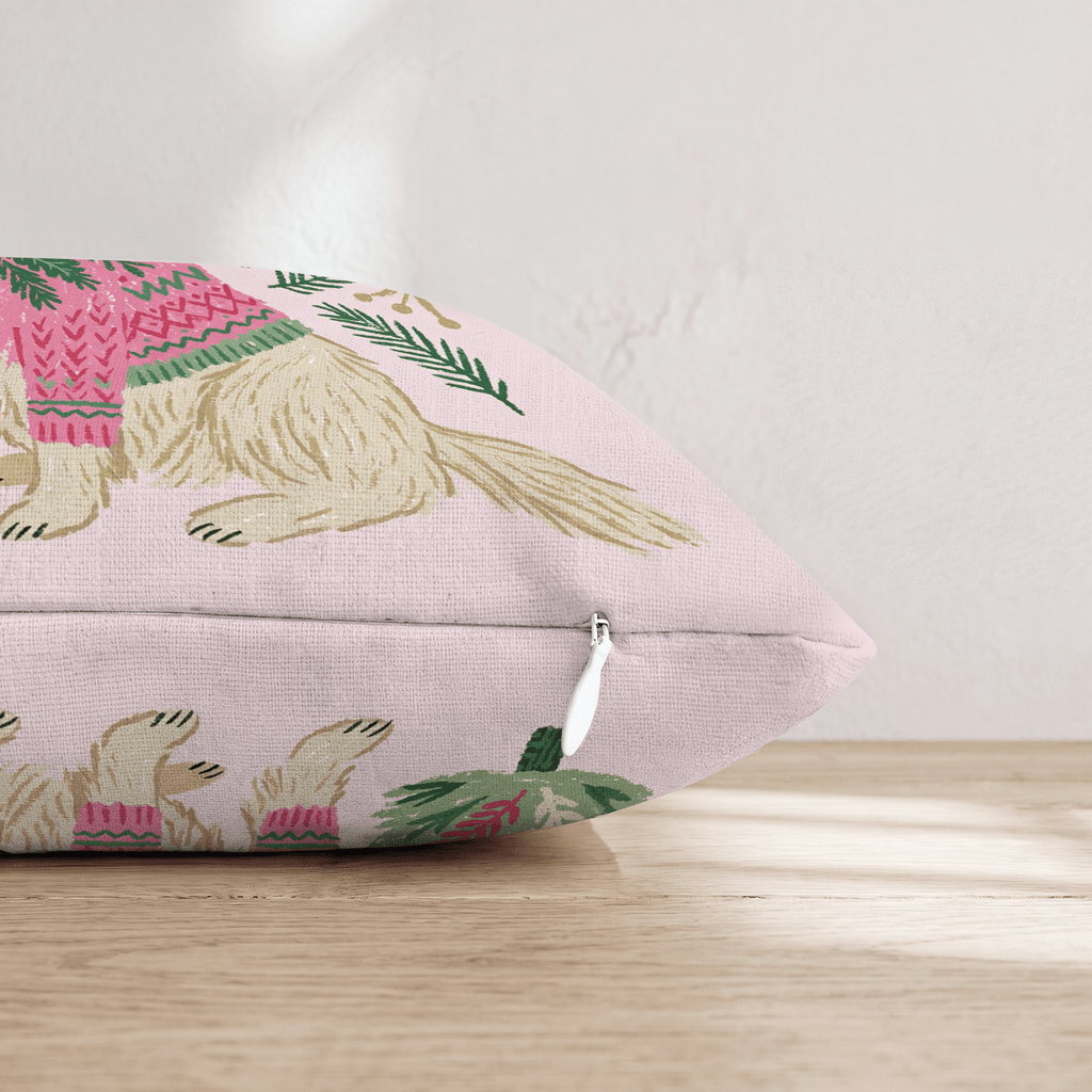 Labradoodle Holiday Sweater Throw Pillow - Hillcroft Home