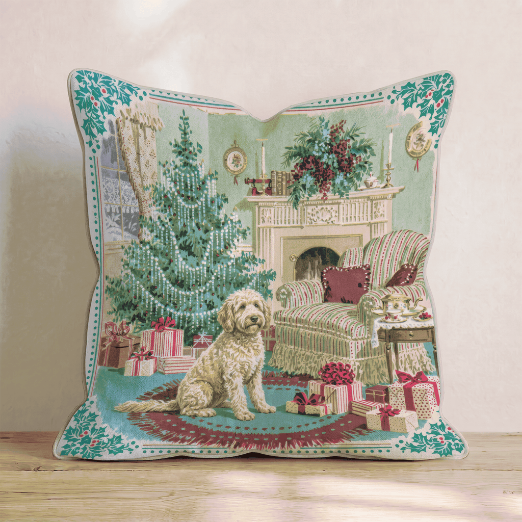 Labradoodle Holly Parlor Throw Pillow - Hillcroft Home