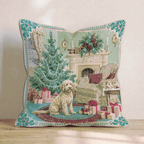 Labradoodle Holly Parlor Throw Pillow - Hillcroft Home