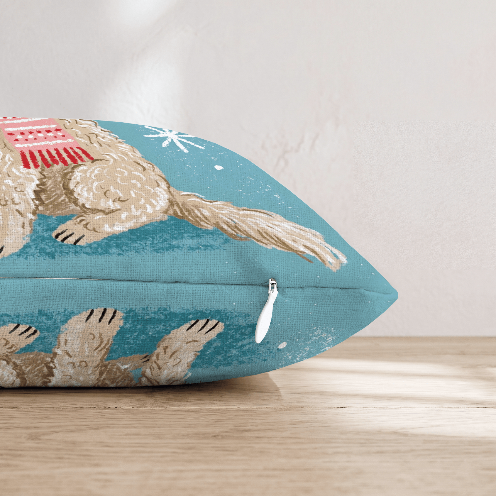 Labradoodle Scarf Throw Pillow - Hillcroft Home