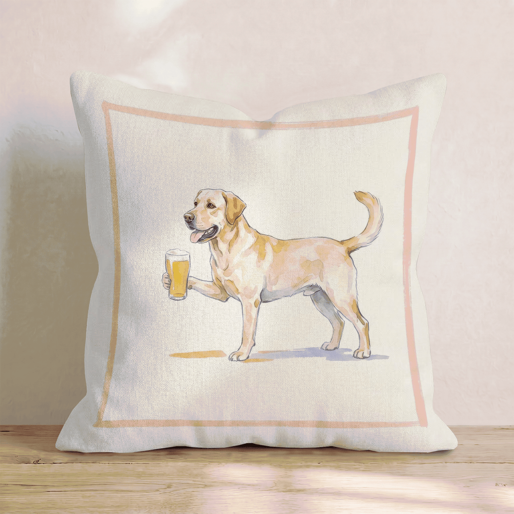 Labrador Lager Throw Pillow - Hillcroft Home