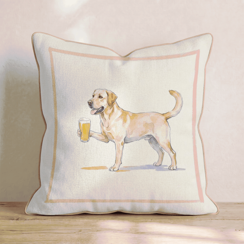 Labrador Lager Throw Pillow - Hillcroft Home
