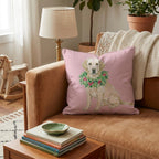 Labrador Retriever Berry Wreath Throw Pillow - Hillcroft Home