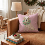 Labrador Retriever Berry Wreath Throw Pillow throw pillow - Hillcroft Home