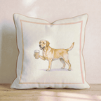 Labrador Retriever Coffee Throw Pillow - Hillcroft Home