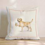 Labrador Retriever Coffee Throw Pillow - Hillcroft Home