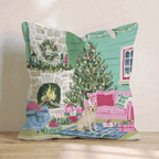 Labrador Retriever Fireside Cabin Throw Pillow - Hillcroft Home