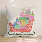 Labrador Retriever Gift Sleigh Throw Pillow - Hillcroft Home