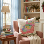 Labrador Retriever Gift Sleigh Throw Pillow throw pillow - Hillcroft Home