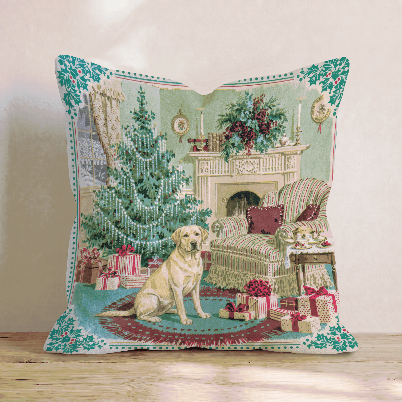Labrador Retriever Holly Parlor Throw Pillow - Hillcroft Home