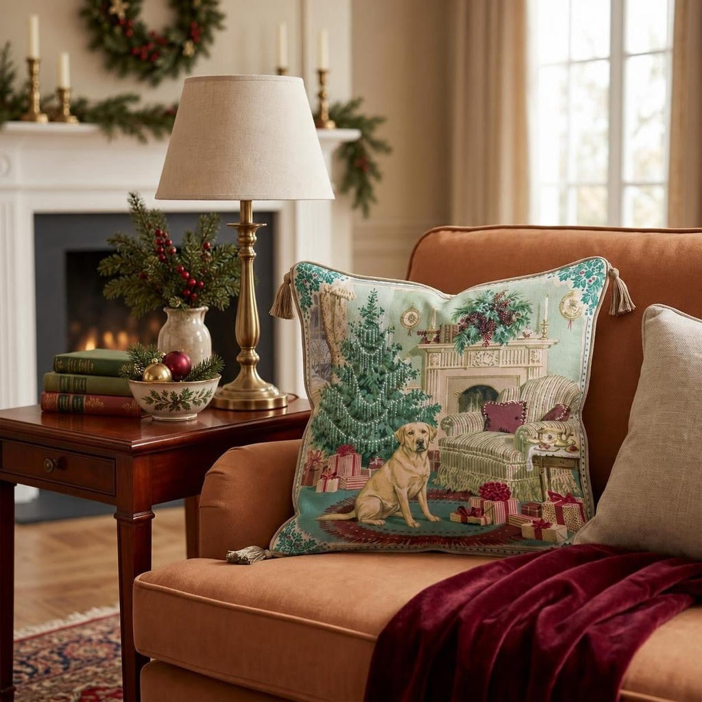 Labrador Retriever Holly Parlor Throw Pillow throw pillow - Hillcroft Home