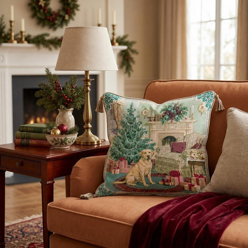 Labrador Retriever Holly Parlor Throw Pillow throw pillow - Hillcroft Home
