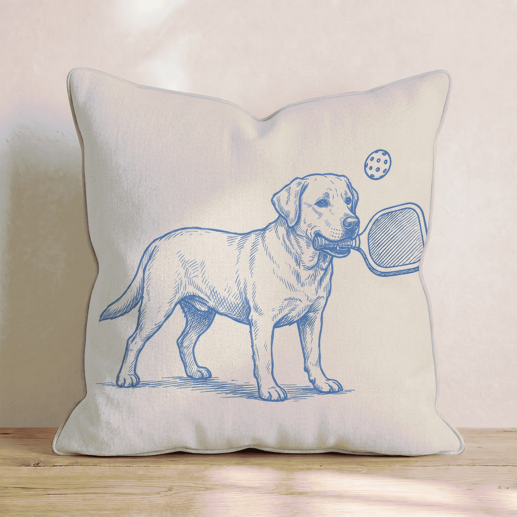 Labrador Retriever Pickleball Throw Pillow - Hillcroft Home