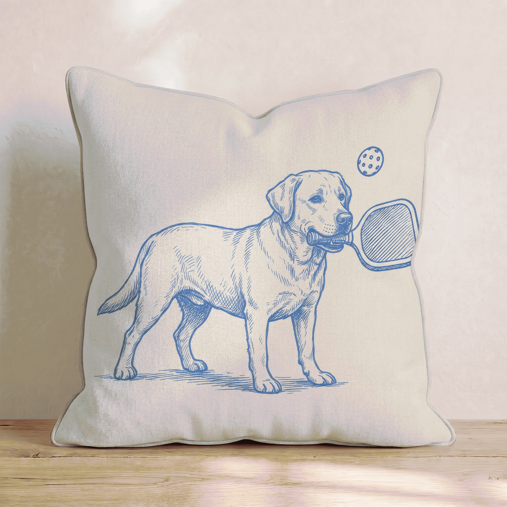 Labrador Retriever Pickleball Throw Pillow - Hillcroft Home