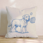 Labrador Retriever Pickleball Throw Pillow - Hillcroft Home