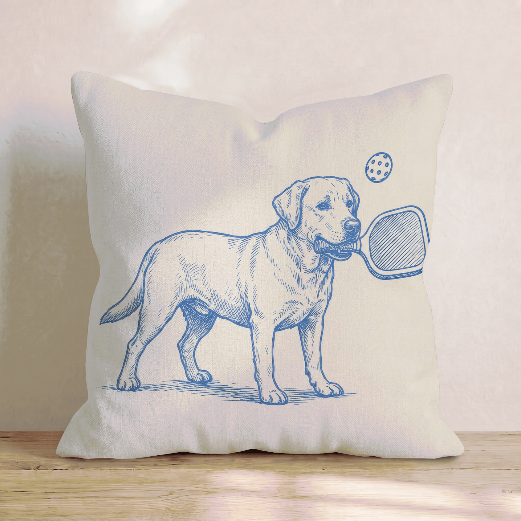 Labrador Retriever Pickleball Throw Pillow - Hillcroft Home