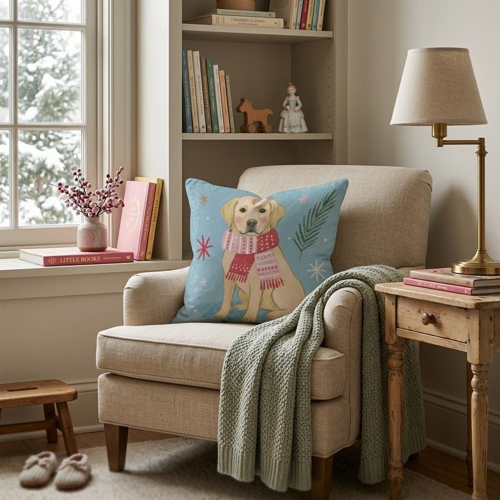 Labrador Retriever Scarf Throw Pillow - Hillcroft Home