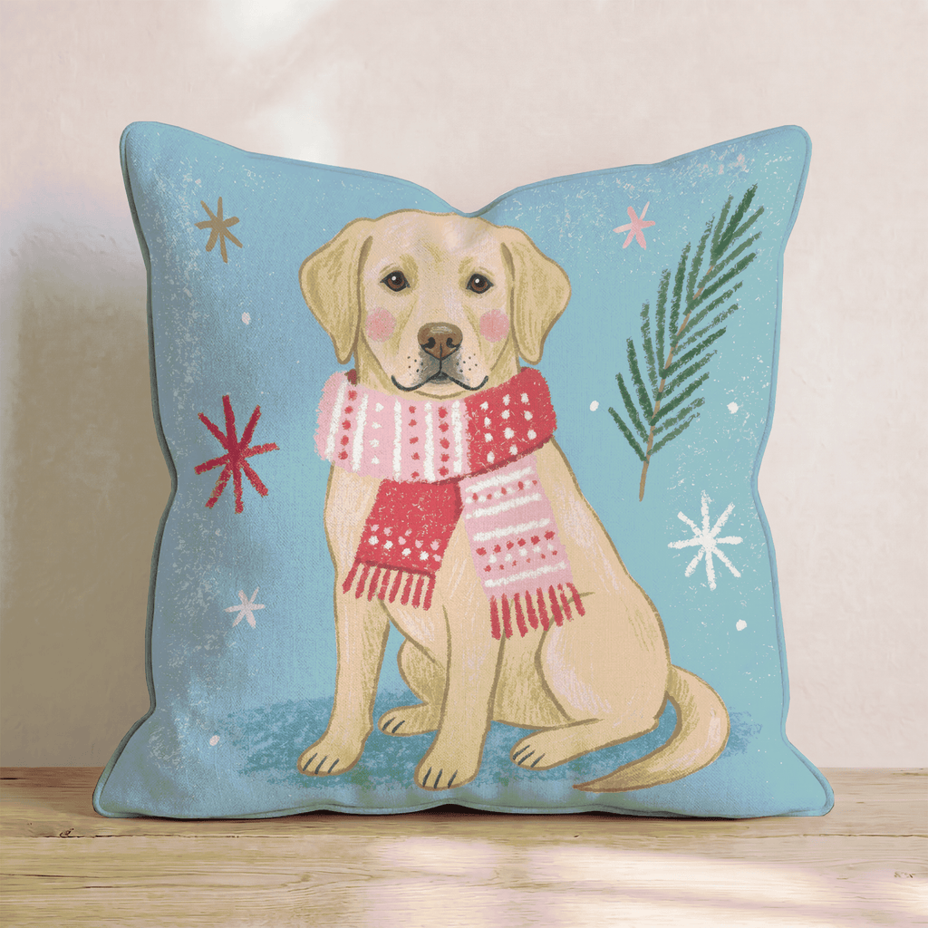 Labrador Retriever Scarf Throw Pillow - Hillcroft Home