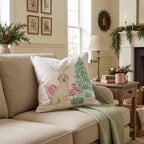 Labrador Retriever Sleigh Ride Throw Pillow throw pillow - Hillcroft Home