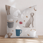 Labs and Lattes Throw Pillow - Hillcroft Home
