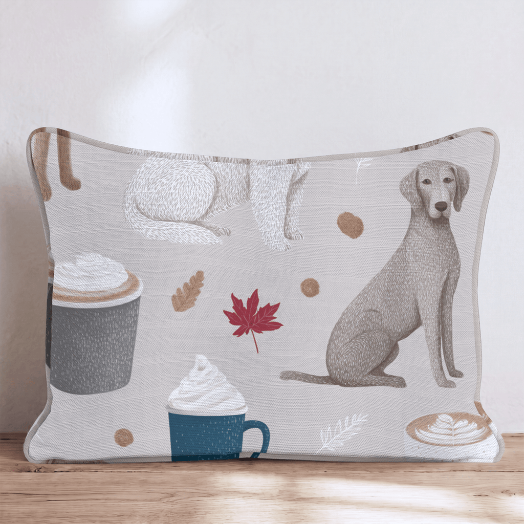 Labs and Lattes Throw Pillow - Hillcroft Home