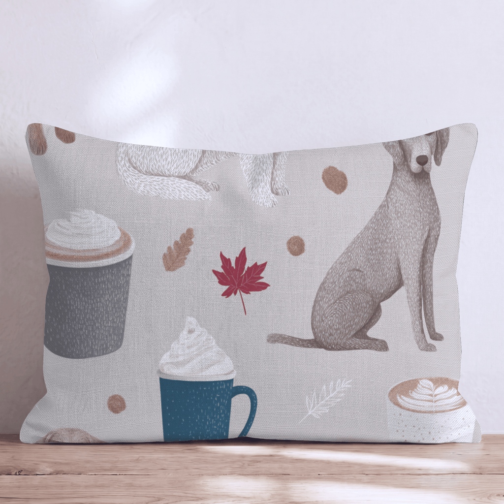 Labs and Lattes Throw Pillow - Hillcroft Home