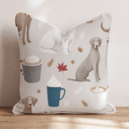 Labs and Lattes Throw Pillow - Hillcroft Home