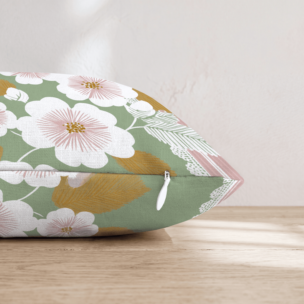 Lace Bouquet Throw Pillow - Hillcroft Home