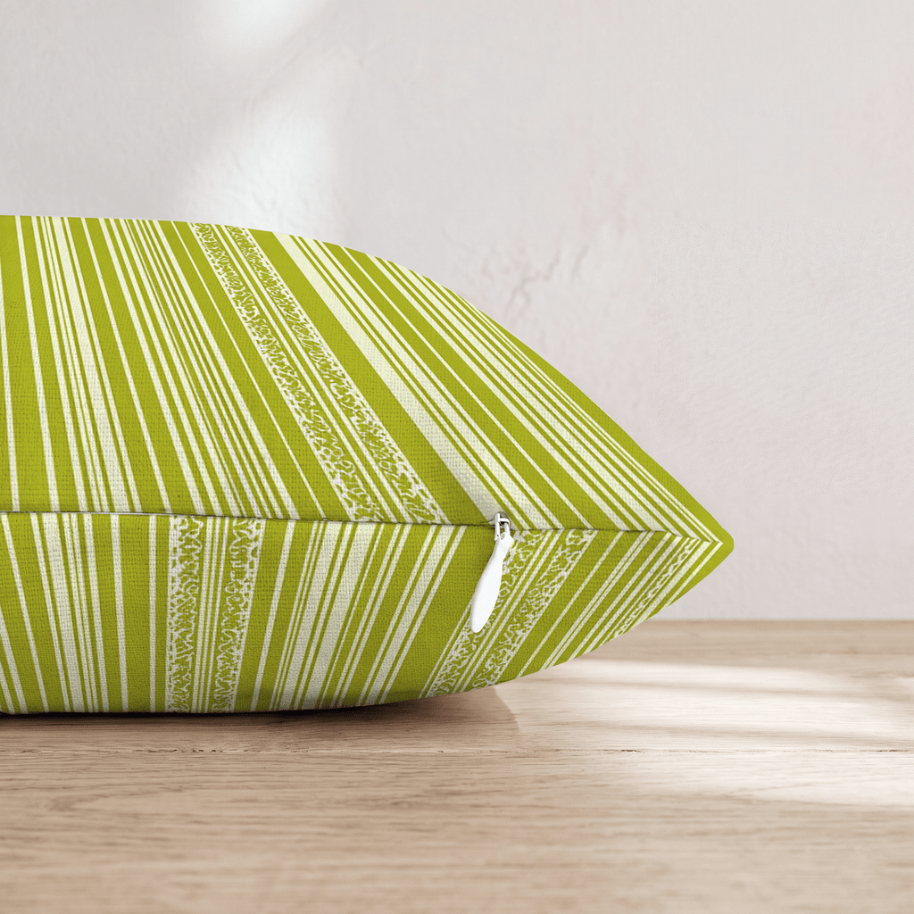 Laced Stripes Throw Pillow - Hillcroft Home