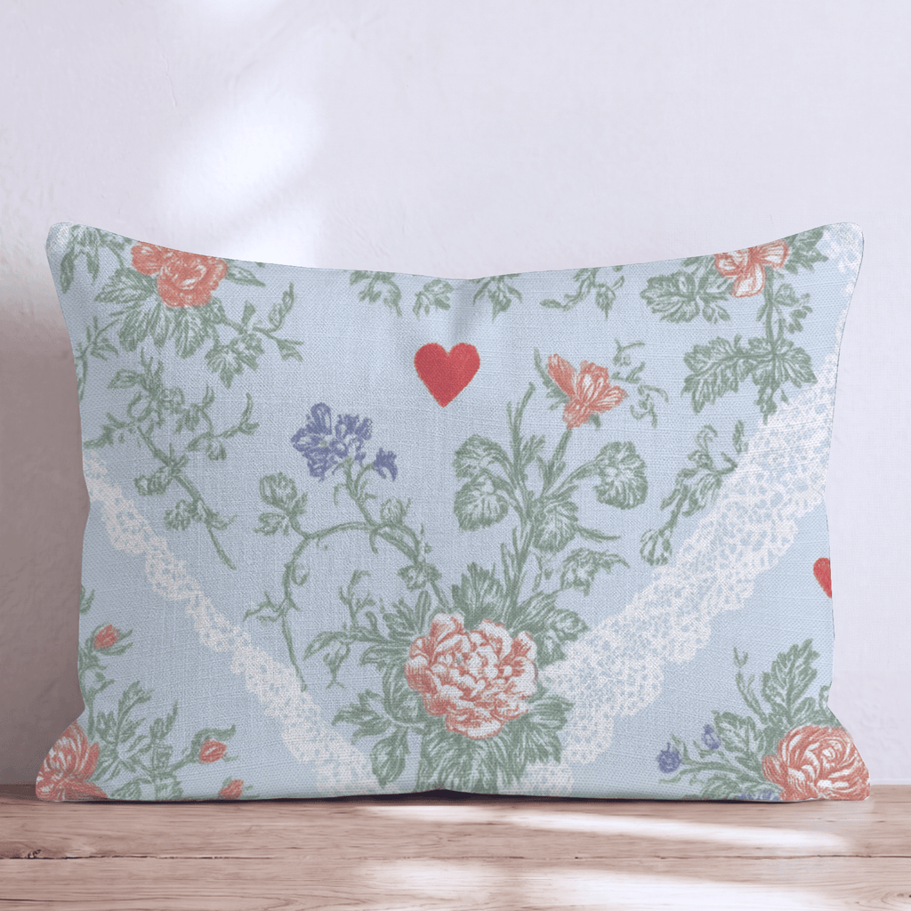 Lacey Hearts Throw Pillow - Hillcroft Home