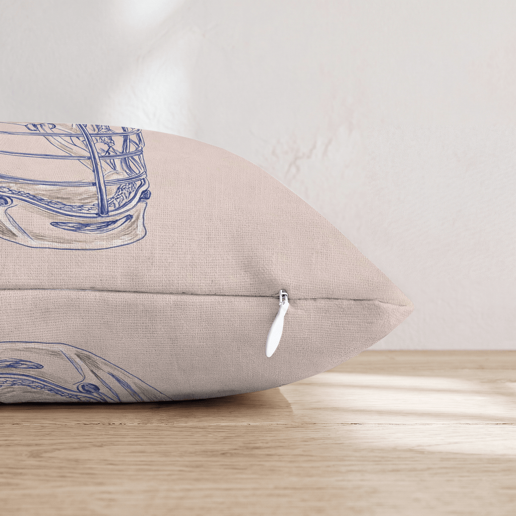 Lacrosse Helmet Throw Pillow - Hillcroft Home