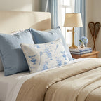 Lacrosse Stick Toile Throw Pillow - Hillcroft Home