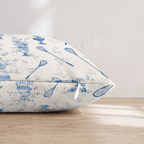 Lacrosse Stick Toile Throw Pillow - Hillcroft Home