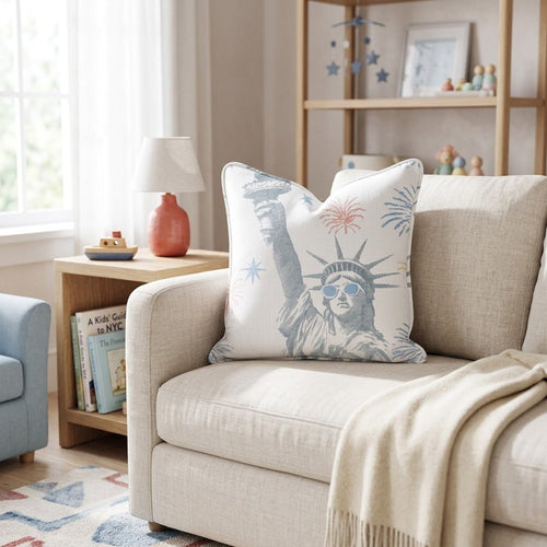 Lady Liberty Throw Pillow - Hillcroft Home
