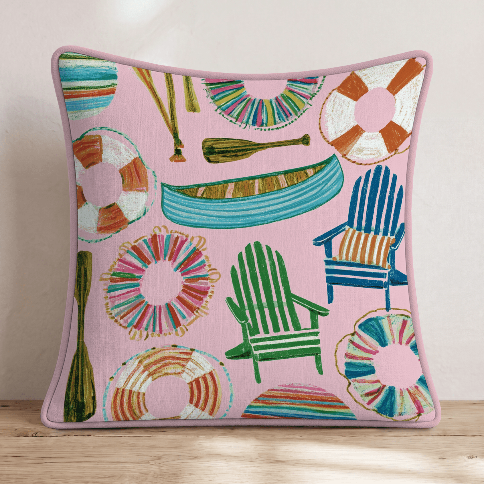 Lake Essentails Throw Pillow - Hillcroft Home