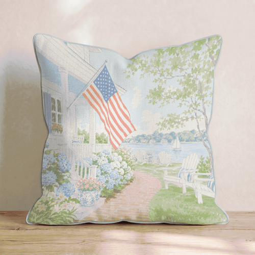 Lake House 4th Of July Throw Pillow - Hillcroft Home
