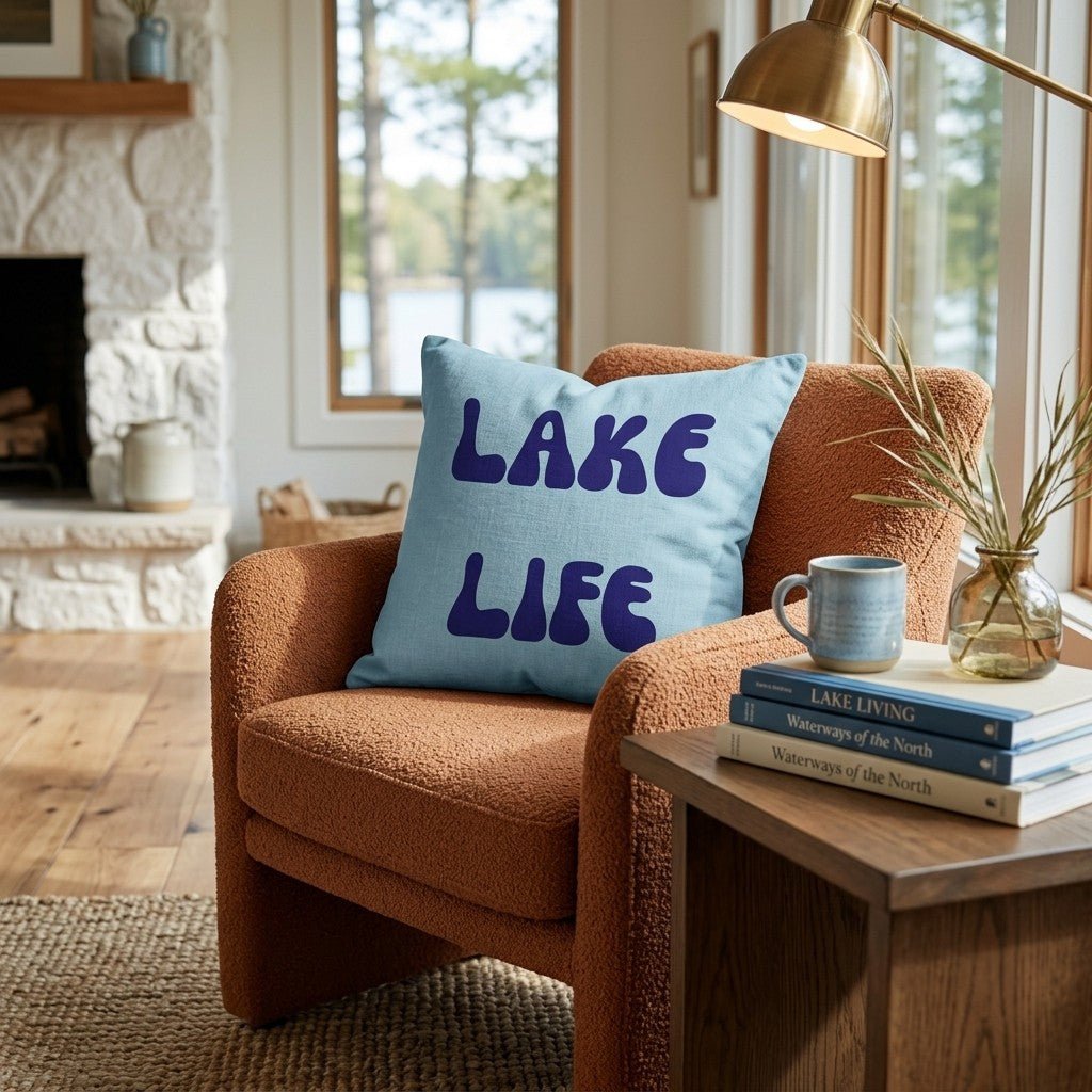 Lake Life Throw Pillow - Hillcroft Home