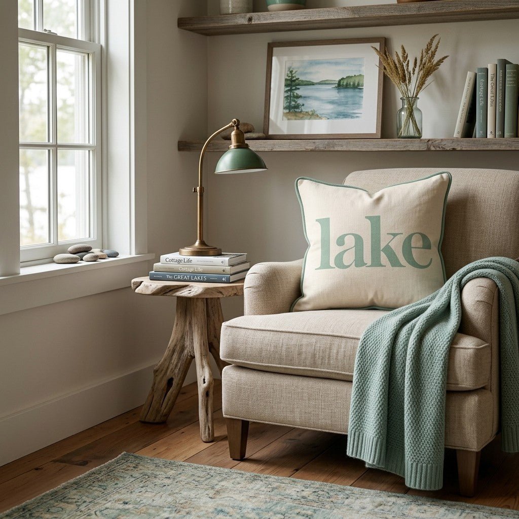 Lake Throw Pillow - Hillcroft Home