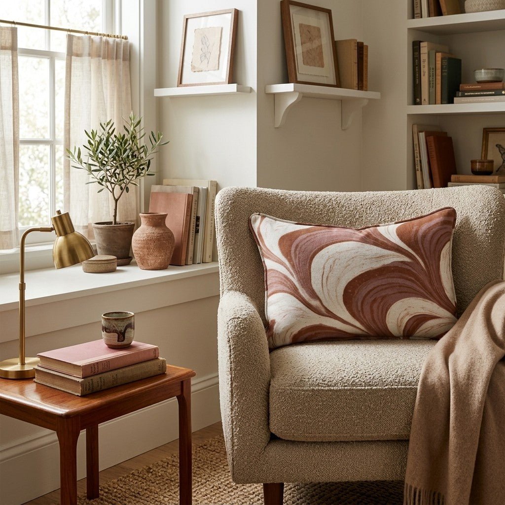 Latte Foam Throw Pillow - Hillcroft Home