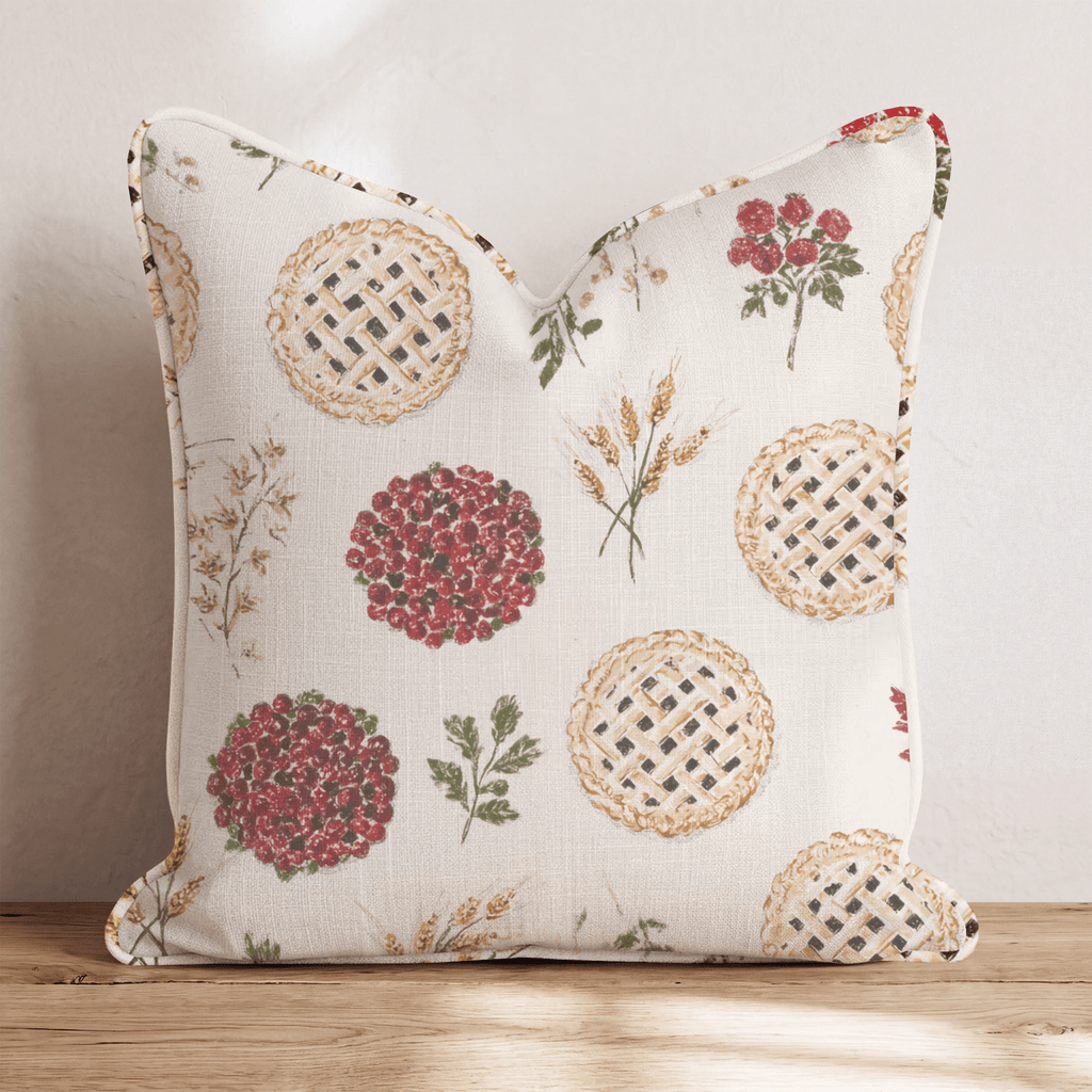 Lattice Pie & Sprig Throw Pillow - Hillcroft Home