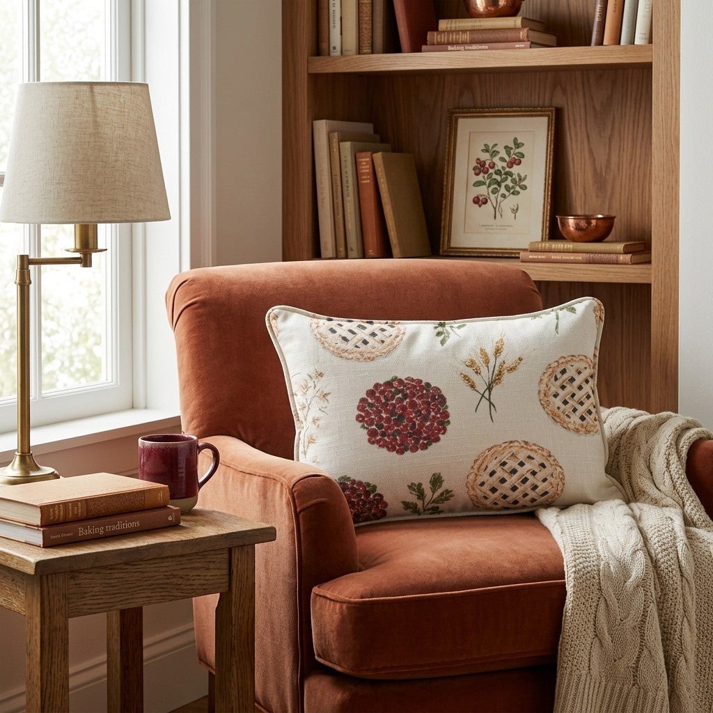 Lattice Pie & Sprig Throw Pillow - Hillcroft Home