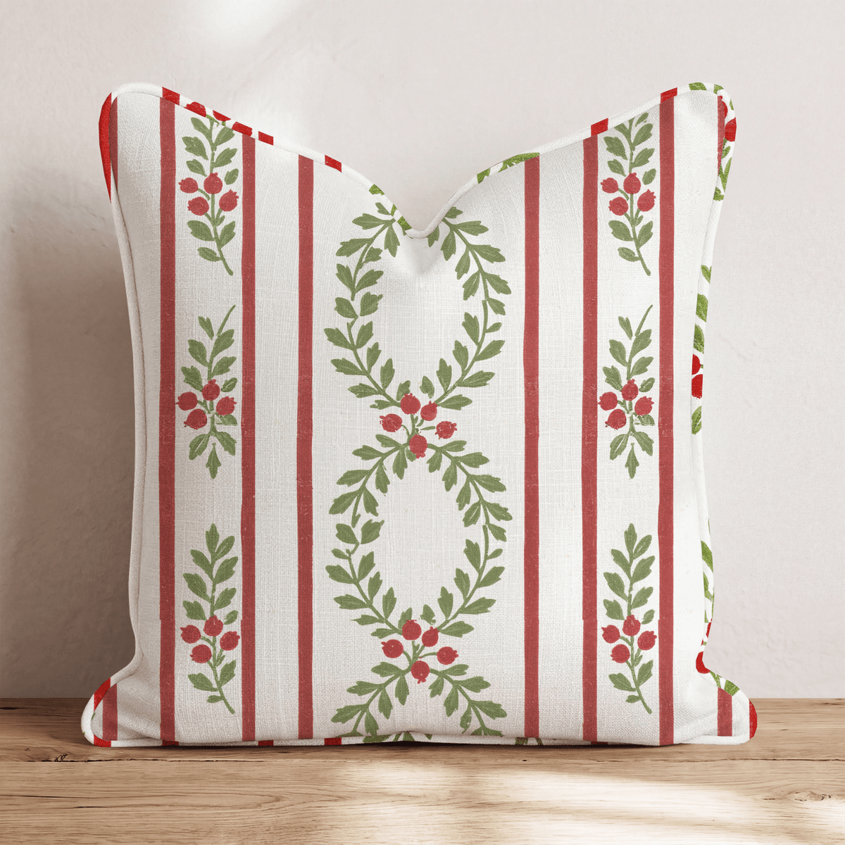 Laurel & Berry Stripe Throw Pillow throw pillow - Hillcroft Home