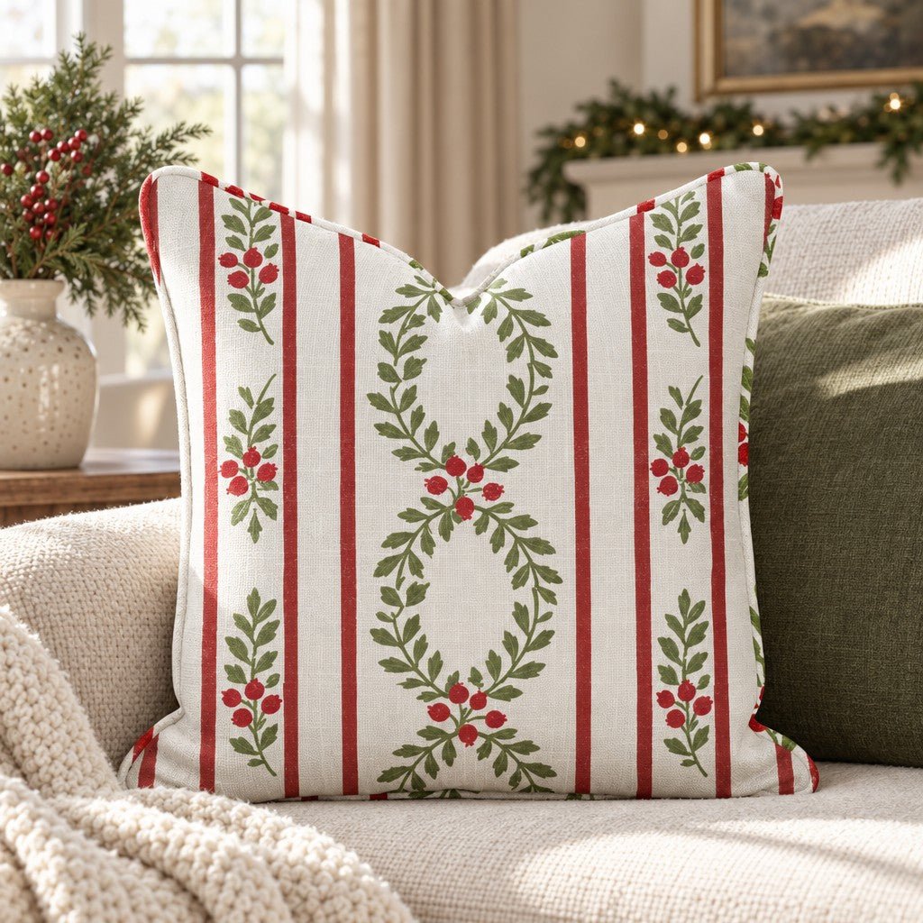 Laurel & Berry Stripe Throw Pillow throw pillow - Hillcroft Home
