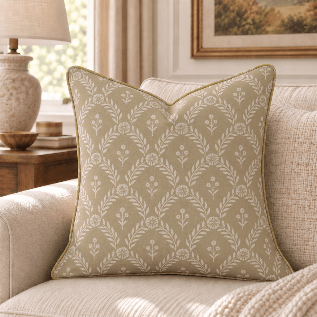 Laurel Ochre Throw Pillow throw pillow - Hillcroft Home