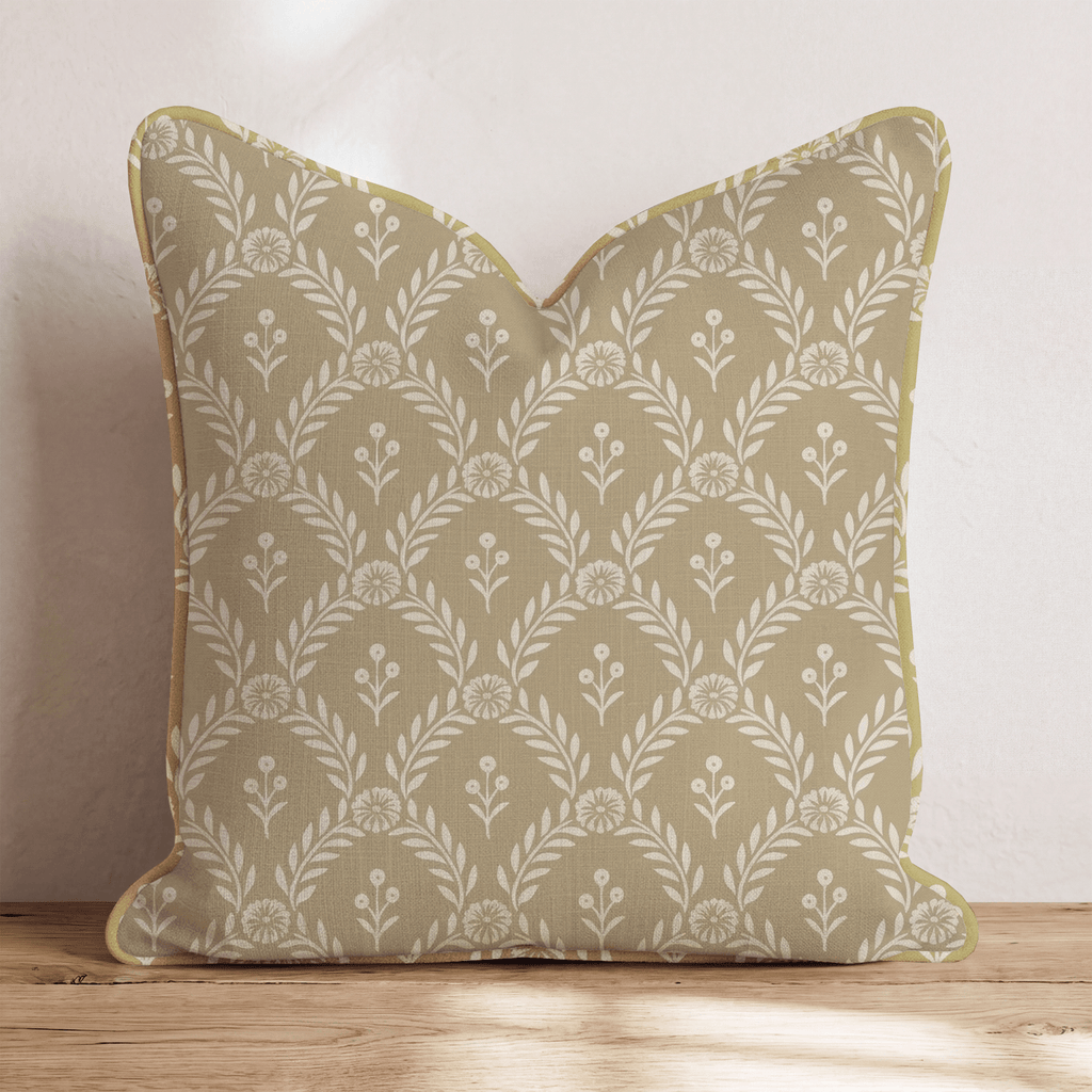 Laurel Ochre Throw Pillow throw pillow - Hillcroft Home